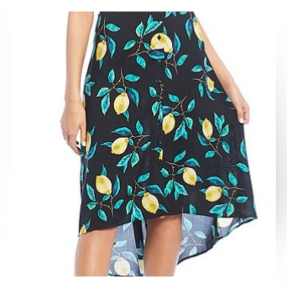 21. Jessica Simpson tie / button high low lemon dress - Picture 2 of 3